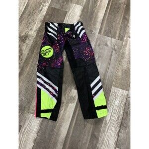 Womens Fly Kinetic Moto Pants Size 3/4 NWOT Adjustable Breathable Bright Neon